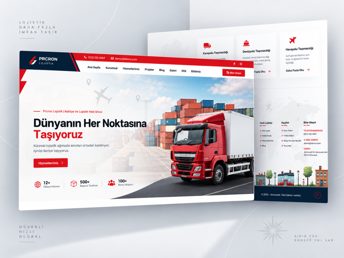 Logistics Company Website Script